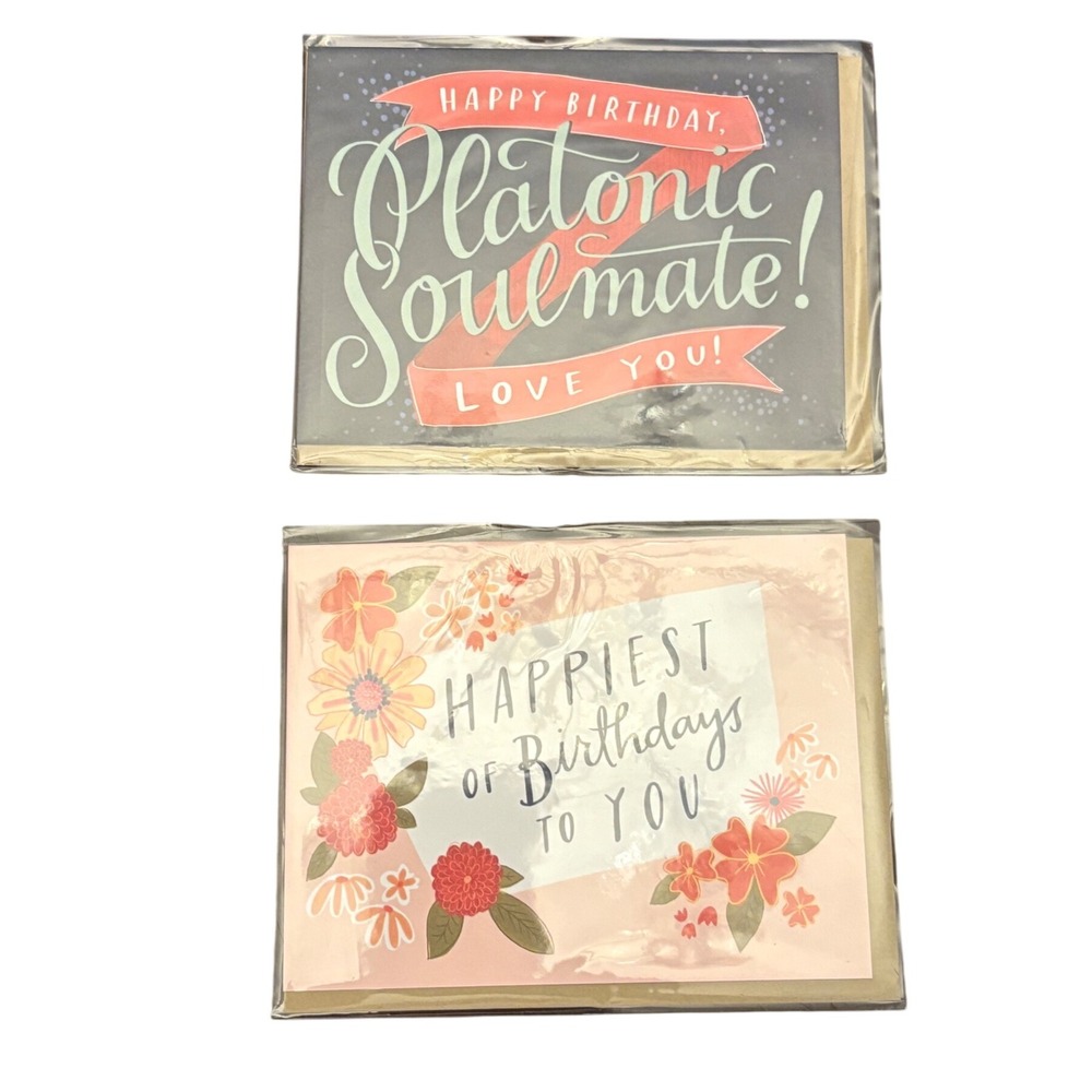 2 Happy Birthday Cards Emily McDowell Studio Greeting Cards Soulmate Floral